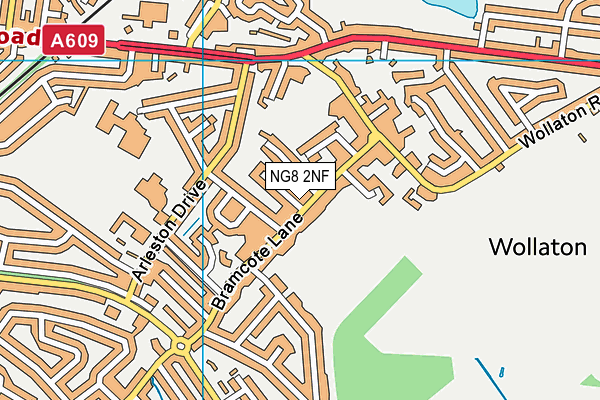 NG8 2NF map - OS VectorMap District (Ordnance Survey)