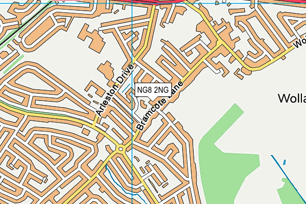 NG8 2NG map - OS VectorMap District (Ordnance Survey)
