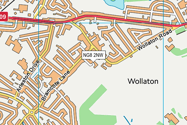 NG8 2NW map - OS VectorMap District (Ordnance Survey)