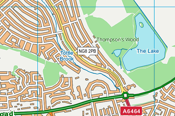 NG8 2PB map - OS VectorMap District (Ordnance Survey)