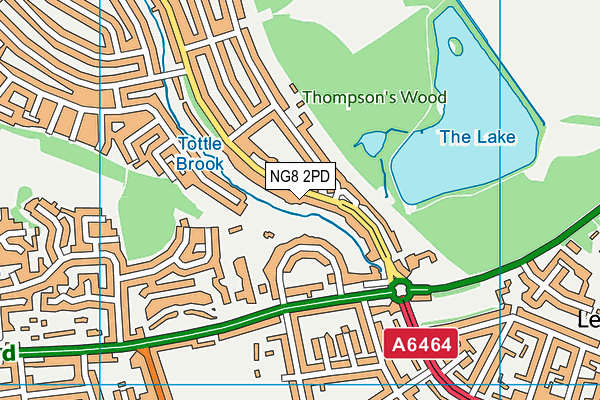 NG8 2PD map - OS VectorMap District (Ordnance Survey)