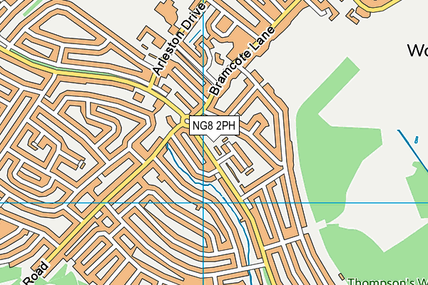 NG8 2PH map - OS VectorMap District (Ordnance Survey)