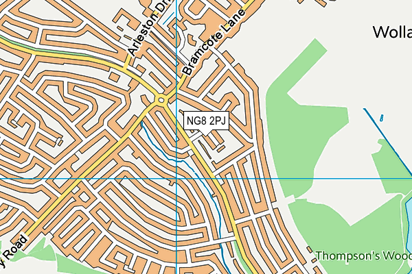 NG8 2PJ map - OS VectorMap District (Ordnance Survey)