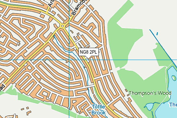 NG8 2PL map - OS VectorMap District (Ordnance Survey)