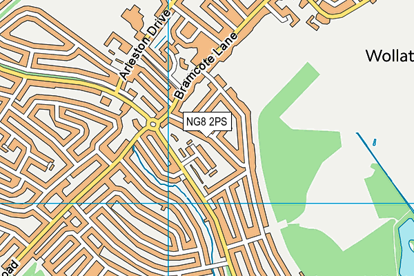 NG8 2PS map - OS VectorMap District (Ordnance Survey)
