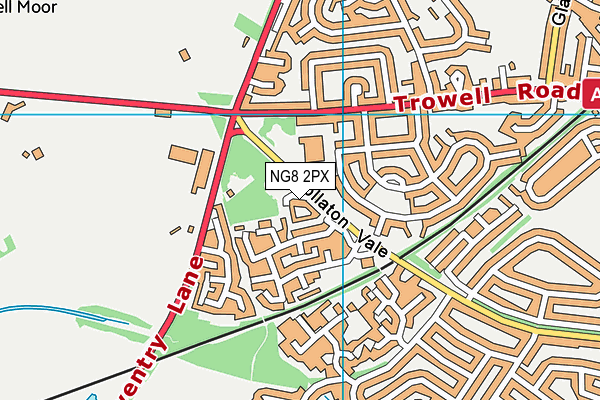 NG8 2PX map - OS VectorMap District (Ordnance Survey)