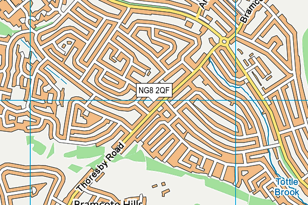 NG8 2QF map - OS VectorMap District (Ordnance Survey)