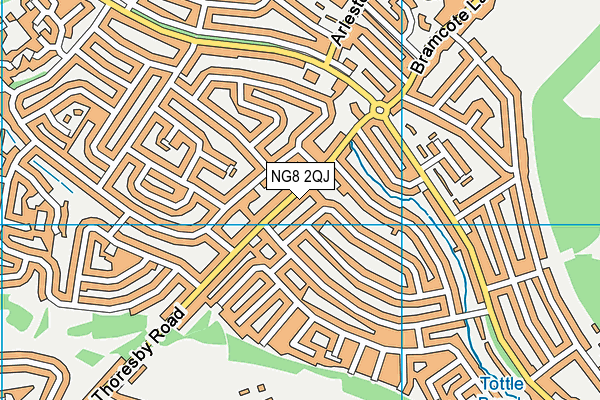 NG8 2QJ map - OS VectorMap District (Ordnance Survey)