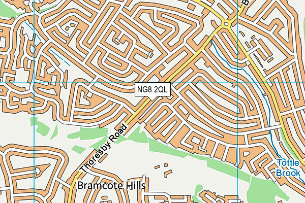 NG8 2QL map - OS VectorMap District (Ordnance Survey)