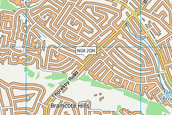 NG8 2QN map - OS VectorMap District (Ordnance Survey)