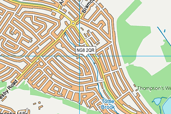 NG8 2QR map - OS VectorMap District (Ordnance Survey)