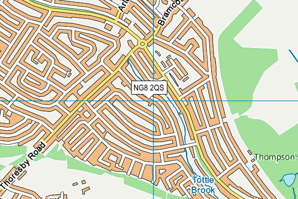 NG8 2QS map - OS VectorMap District (Ordnance Survey)