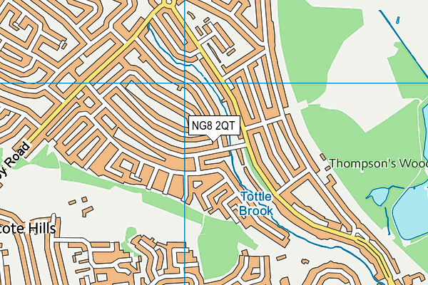NG8 2QT map - OS VectorMap District (Ordnance Survey)