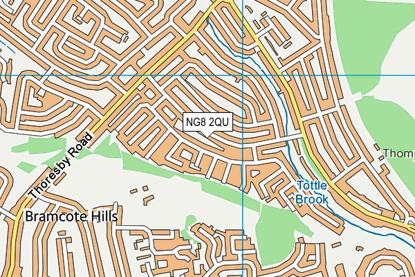 NG8 2QU map - OS VectorMap District (Ordnance Survey)