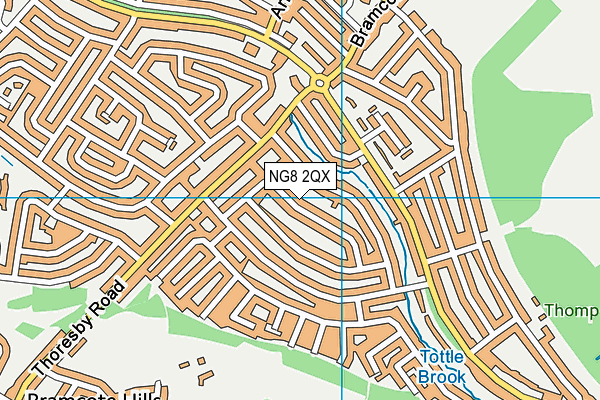 NG8 2QX map - OS VectorMap District (Ordnance Survey)