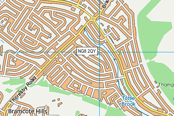 NG8 2QY map - OS VectorMap District (Ordnance Survey)