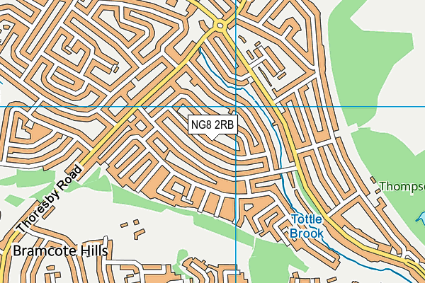 NG8 2RB map - OS VectorMap District (Ordnance Survey)