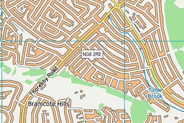 NG8 2RE map - OS VectorMap District (Ordnance Survey)