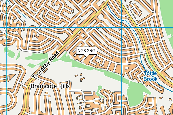 NG8 2RG map - OS VectorMap District (Ordnance Survey)