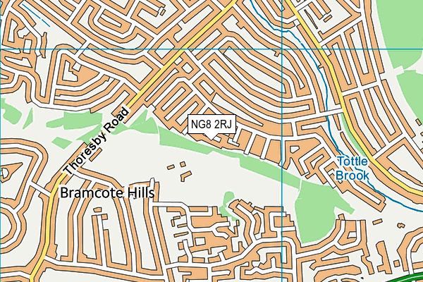 NG8 2RJ map - OS VectorMap District (Ordnance Survey)