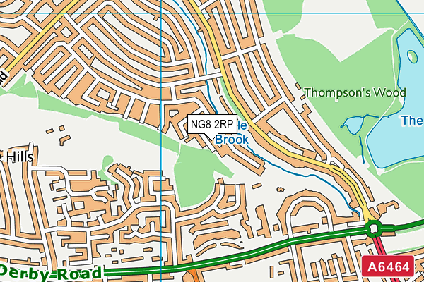 NG8 2RP map - OS VectorMap District (Ordnance Survey)