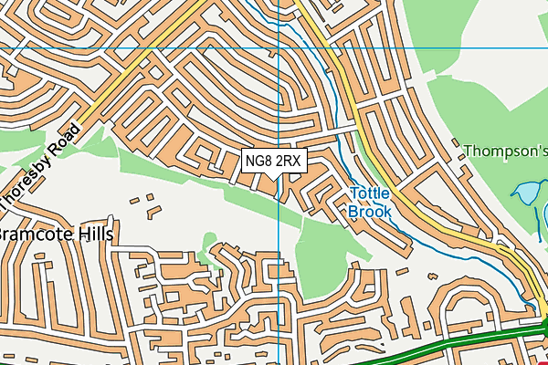 NG8 2RX map - OS VectorMap District (Ordnance Survey)