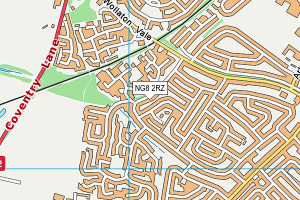 NG8 2RZ map - OS VectorMap District (Ordnance Survey)