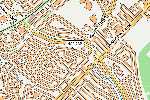 NG8 2SB map - OS VectorMap District (Ordnance Survey)