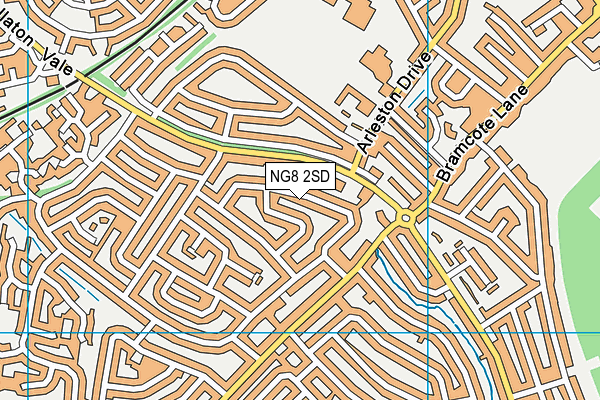 NG8 2SD map - OS VectorMap District (Ordnance Survey)