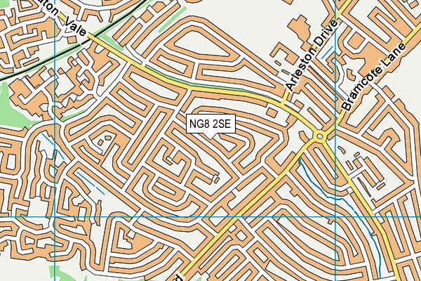 NG8 2SE map - OS VectorMap District (Ordnance Survey)