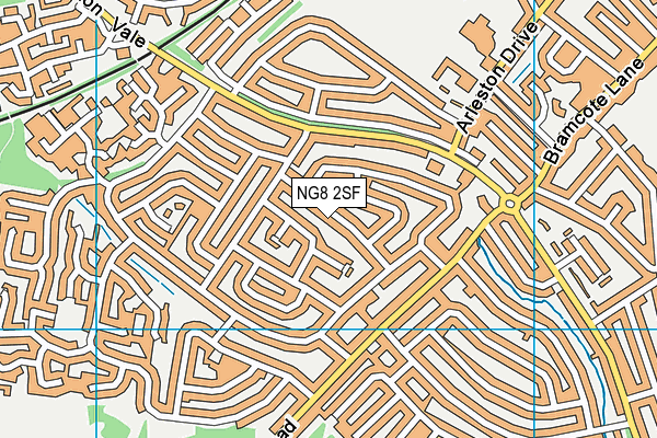 NG8 2SF map - OS VectorMap District (Ordnance Survey)