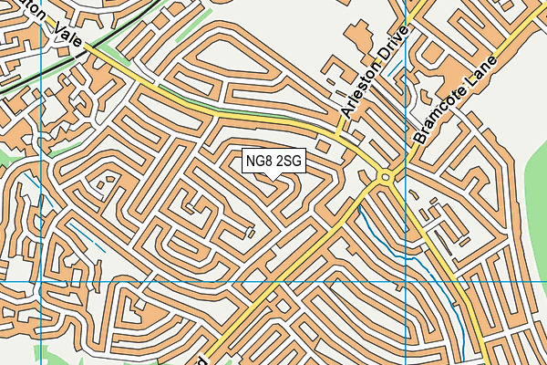 NG8 2SG map - OS VectorMap District (Ordnance Survey)