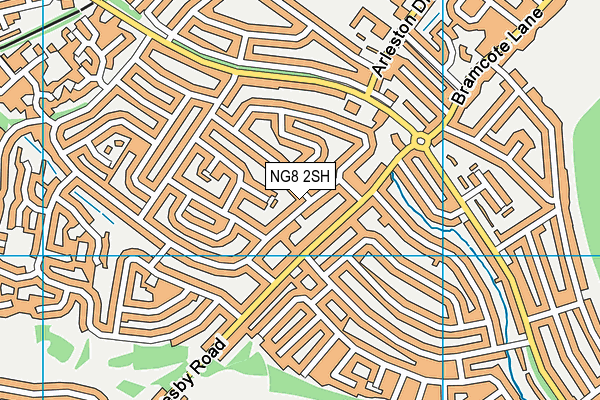 NG8 2SH map - OS VectorMap District (Ordnance Survey)