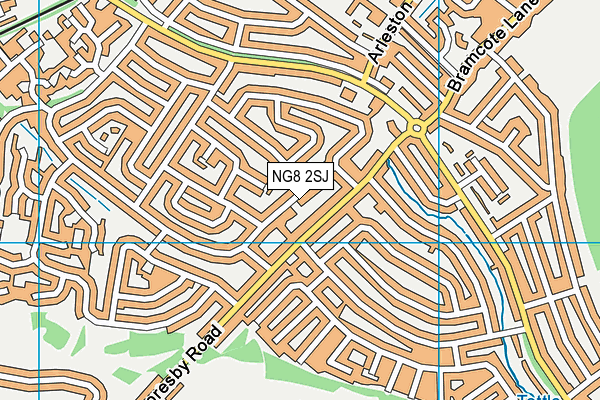 NG8 2SJ map - OS VectorMap District (Ordnance Survey)