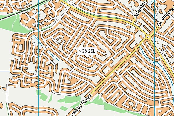 NG8 2SL map - OS VectorMap District (Ordnance Survey)