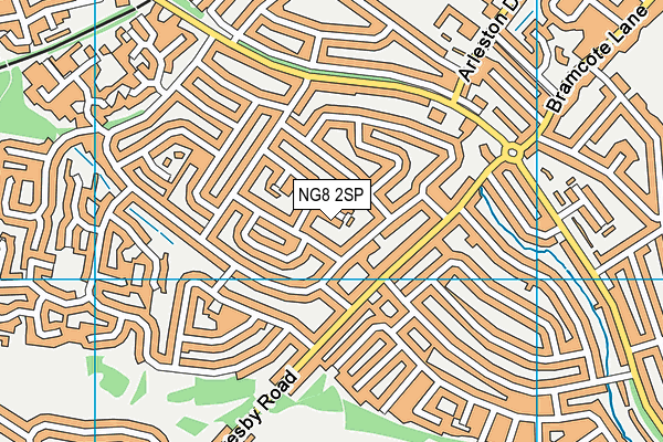 NG8 2SP map - OS VectorMap District (Ordnance Survey)