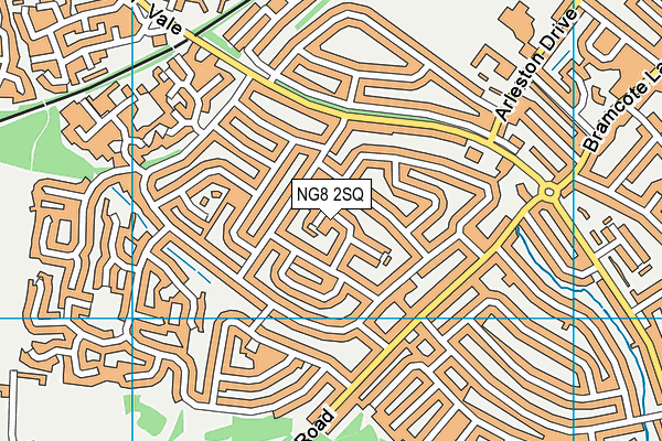NG8 2SQ map - OS VectorMap District (Ordnance Survey)