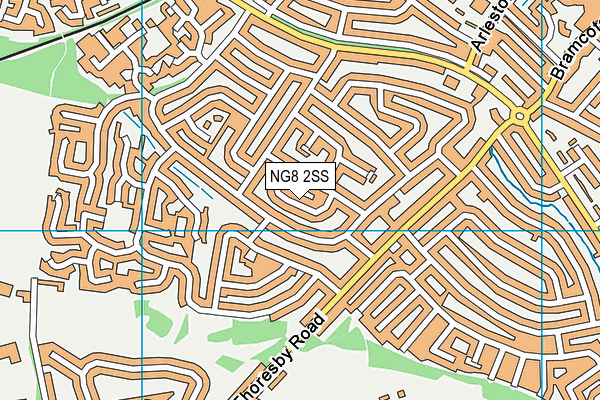 NG8 2SS map - OS VectorMap District (Ordnance Survey)