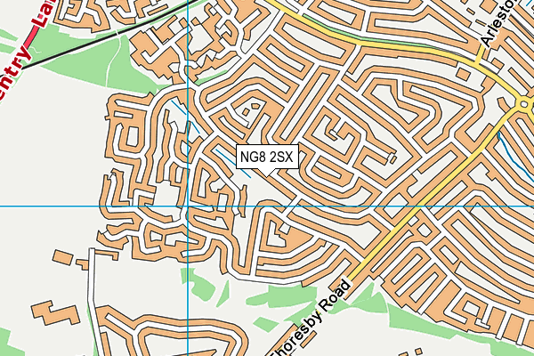 NG8 2SX map - OS VectorMap District (Ordnance Survey)