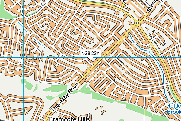 NG8 2SY map - OS VectorMap District (Ordnance Survey)