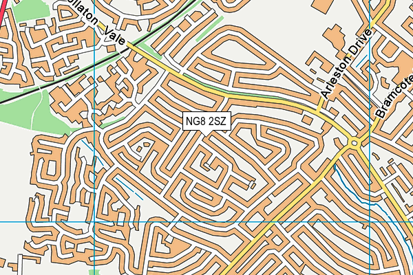 NG8 2SZ map - OS VectorMap District (Ordnance Survey)