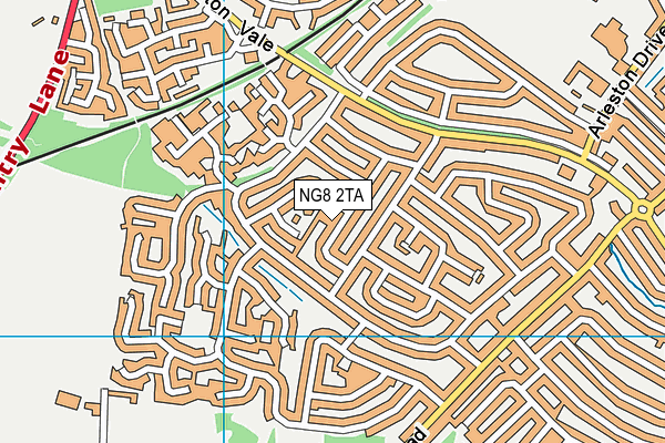NG8 2TA map - OS VectorMap District (Ordnance Survey)