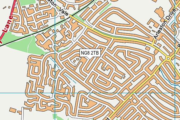 NG8 2TB map - OS VectorMap District (Ordnance Survey)