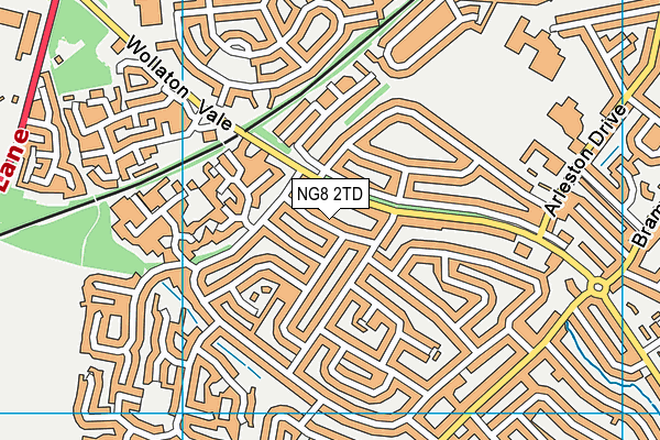 NG8 2TD map - OS VectorMap District (Ordnance Survey)