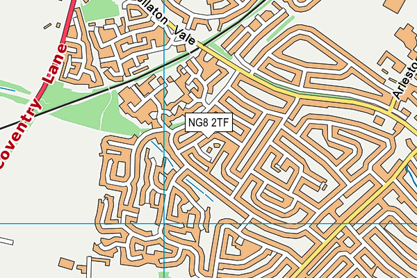 NG8 2TF map - OS VectorMap District (Ordnance Survey)