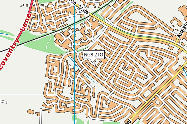 NG8 2TG map - OS VectorMap District (Ordnance Survey)