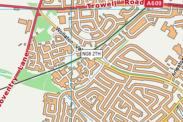 NG8 2TH map - OS VectorMap District (Ordnance Survey)