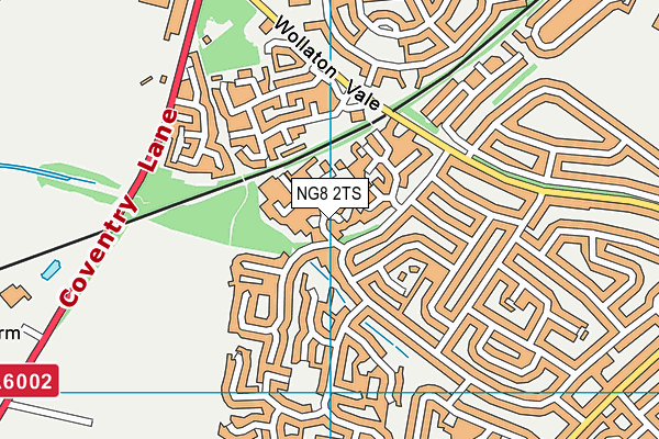 NG8 2TS map - OS VectorMap District (Ordnance Survey)
