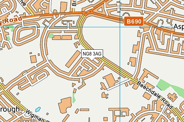 NG8 3AG map - OS VectorMap District (Ordnance Survey)