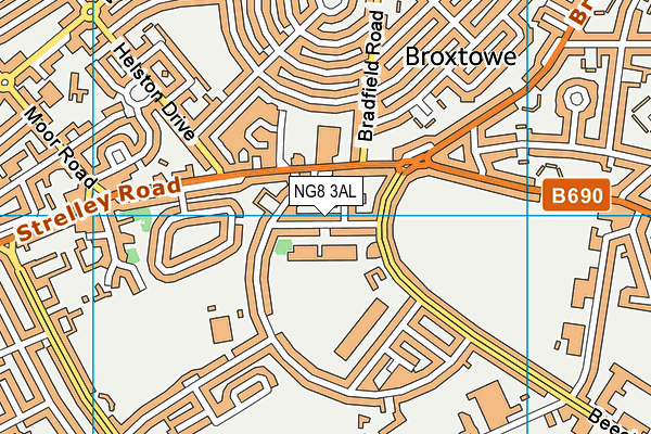 NG8 3AL map - OS VectorMap District (Ordnance Survey)